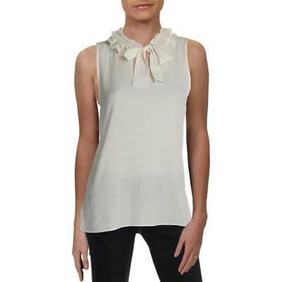Le Gali Tops - **3-for-$30** Le Gali Hillary Blouse Ivory Tie Neck  XXL